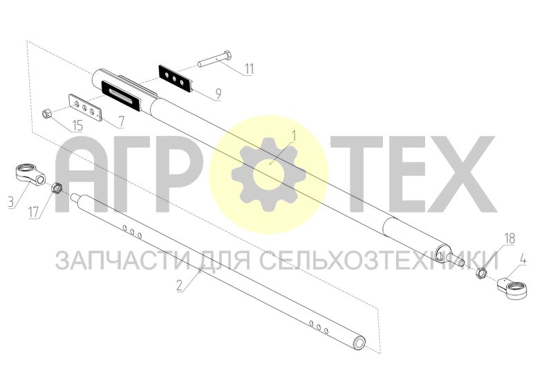 Чертеж Тяга рулевая (КСУ-2.02.02.220)